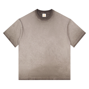 เสื้อยืดผู้ชายทรงหลวม รุ่นใหม่ปี 2025 น้ำหนักเบา ผ้าฝ้าย 100% ระบายอากาศได้ดี ลายเรียบ แบรนด์ ROVOLO INDUSTRY สีสันตามสั่ง - Product Image 2