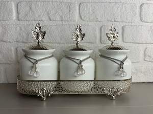 Four Piece Set Household High Quality Most Selling <b>Bowl</b> Jar Coffee Tea <b>Sugar</b> Container Set Storage Jar Kitchenware - Product Image 4