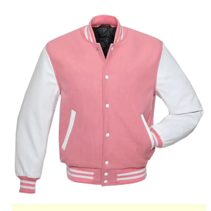 Vestes universitaires de haute qualité en laine avec manches en cuir véritable, streetwear d'hiver, respirantes, coupe-vent, personnalisables - Product Image 1