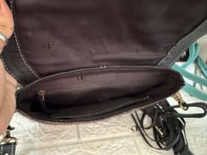 Nouveauté Sac à franges en cuir travaillé à la main Gypsy Boho en cuir de vachette Fourrure Fait main Style western Motif à carreaux Sacs de créateur - Product Image 6