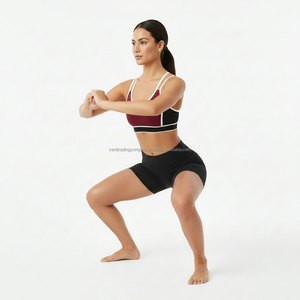 Conjunto de Yoga de Cintura Alta Personalizado con Etiqueta Privada, Talla Grande, Sujetador Deportivo y Pantalones Cortos para Mujer, Ropa Deportiva de Gimnasio, Secado Rápido - Product Image 5