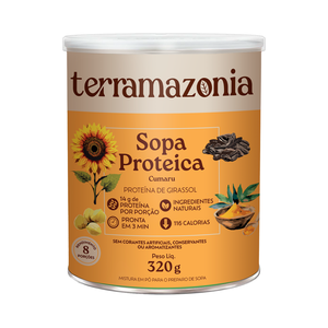 Soupe Protéinée Tournesol Cumaru Acidulée Faible en Calories Riche en Protéines Végétales Végétalienne Instantanée en Poudre Terramazonia Superplants Can - Product Image 1