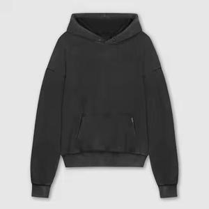 Ensemble de pantalons de survêtement à capuche vintage en détresse pour hommes | Streetwear rétro des années 90 | Pull surdimensionné à épaules tombantes - Product Image 4