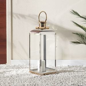 2025 Luxury Metal Candle Pillar Holder <b>Lantern</b> Gold and Silver Christmas Home Decorations Handmade Square - Product Image 5