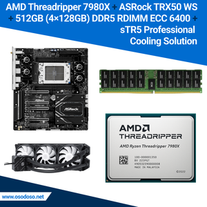 Conjunto AMD Threadripper 7980X + ASRock TRX50 WS 256GB/512GB DDR5 - Product Image 2