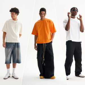 เสื้อยืดโอเวอร์ไซส์สำหรับผู้ชายเสื้อยืดผ้าฝ้าย100ลายปักออกแบบได้ตามที่ต้องการน้ำหนักมาก - Product Image 2