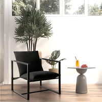 Chaise longue minimaliste moderne à armature en métal-parfaite pour le salon et les bureaux