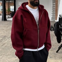 Fabricant de sweats à capuche zippés personnalisés de haute qualité pour le streetwear, en gros, OEM, faible MOQ, coupe oversize, 500 g/m², avec coutures apparentes