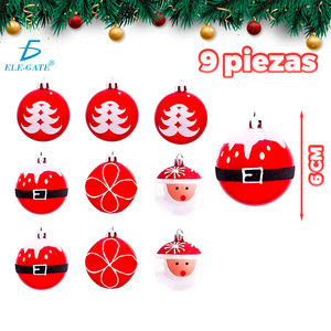 Set di Lusso di Palline Natalizie in Plastica 8 cm, Finitura Simil-Cristallo, Ornamenti Glitterati per Decorazioni Domestiche, Dimensioni Personalizzabili - Product Image 1