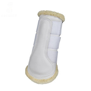 Bottes de brossage en néoprène pour chevaux Protection des jambes Bottes à cloches blanches Vêtements de cheval Équitation Équitation Équipement vétérinaire équin - Product Image 2