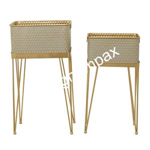 Small & <b>Large</b> Planters With Stand Floor Display Balcony Bedroom Kitchen Decorative <b>Flower</b> <b>Pots</b> and Bowl Silver Planters Hot Sale - Product Image 2
