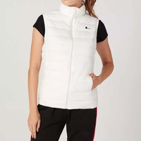 Nouveau Gilet matelassé d'hiver pour femme à manches longues, coupe ajustée, col montant, coupe-vent, respirant, tricoté, écologique