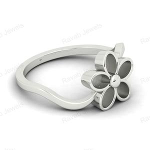 Ensemble de bagues de luxe tendance pour femmes, motif floral, haute qualité, ovale 5x3mm, en argent sterling 925, sertissage clos plaqué 925, pour mariage - Product Image 5