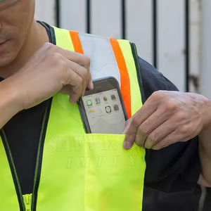 Chaleco de Seguridad de Alta Visibilidad ANSI Clase 1 EN ISO 20471 Clase 1 para Construcción con Banda Reflectante, Impermeable, con Logotipo Personalizable, Ropa de Trabajo - Product Image 3