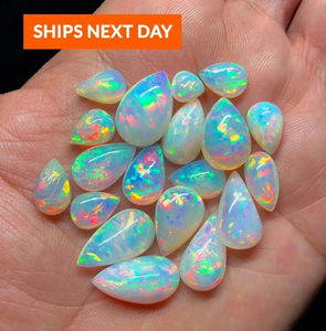 โอปอลเอธิโอเปียธรรมชาติคุณภาพสูง AA รูปทรงลูกแพร์ สำหรับทำเครื่องประดับ หินพลอยหลวม เกรดสูงสุด สีเปลี่ยน/ประกายไฟ 5-11 - Product Image 2