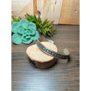 Sterling <b>Silver</b> <b>Cuff</b> <b>Bracelet</b> Handmade by Navajo Cultural Collectible Jewelry - Product Image 3