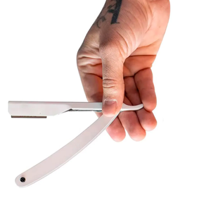 2024 meilleure vente jetable en acier inoxydable barbier rasoir couleur unie poignée pliante cheveux visage corps outil haut nouveauté poudre - Product Image 6