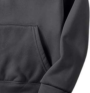 Sudadera con Capucha Personalizada con Logotipo, Sudadera Corta de Algodón Grueso de Estilo Gótico Negro para Hombre, Sudadera Lisa de Color Sólido - Product Image 3