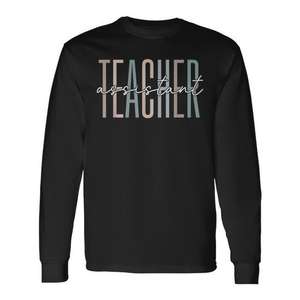 T-shirt à manches longues pour l'équipe pédagogique scolaire – Cadeau de remerciement pour les professeurs, les assistants et les équipes – T-shirts promotionnels - Product Image 1