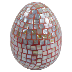 Huevo de Pascua con Diseño de Cuentas, Acabado Vintage, Madera Natural con Diseño de Cuentas, Huevo de Papel, Decoración Interior para Fiestas y Festividades - Product Image 2