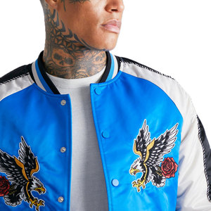 2025 Custom Winter Varsity Jacket Plus Size Men's Woolen Waterproof Eco-Friendly High Quality Embroidery - Product Image 3