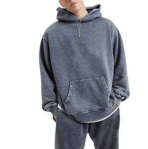 Men's Vintage <b>Washed</b> Heavyweight Cotton Zipper-Up Hoodie Custom Embroidered Acid <b>Washed</b> OEM Fleece Embossed Printing Pocket - Product Image 1