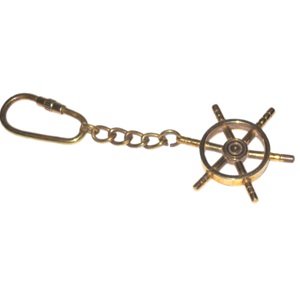 Navy náutica barcos latón rueda llavero venta al por mayor Vintage latón supervivencia 2025 nuevo diseño artesanía india artículo de alta calidad - Product Image 1