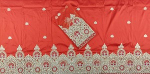 Nuevo y Popular Tela George Nigeriana con Cuentas de Piedra y Blusa, 5 Yardas, para Fiestas y Ocasiones Especiales - Product Image 2