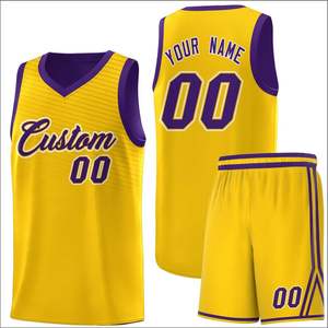 Ensemble d'uniformes de basket-ball de meilleure qualité 100% Polyester dernier style grande taille caractéristique-Design personnalisé votre propre tenue de basket-ball - Product Image 5