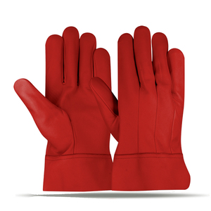 Guantes de soldadura TIG de cuero de grano de cabra de alta calidad Construcción resistente a chispas de calor para uso diario de barbacoa de extinción de incendios - Product Image 2