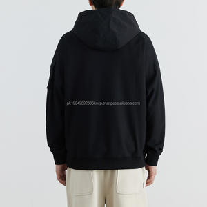 Suéter con capucha negro Abrigo Etiqueta privada Hombres Sudadera con capucha de 14 botones Jersey Sudadera con capucha de manga larga - Product Image 2