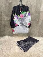 Conjunto de Shalwar Kameez de Algodón Estampado, Tela Importada, Elegante Ropa Étnica Pakistaní e India, Tallas XL 42 XXL 44, Venta al Por Mayor