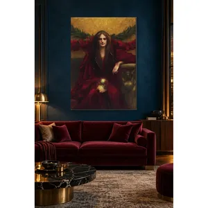 Fida Dagnan Bouveret Chiméra en cape rouge, impression sur toile - Product Image 1