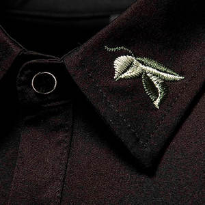 Venta caliente de manga larga de diseño único camisa bordada hombres 100% algodón de alta calidad transpirable OEM tamaño personalizado venta - Product Image 5