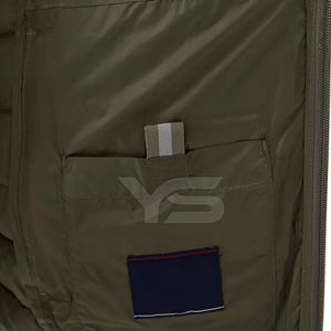 Blouson bombardier matelassé sans manches enduit col montant motif solide coupe-vent respirant fermeture éclair hiver veste à bulles personnalisée - Product Image 6