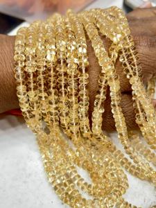 6-7mm Natural Yellow <b>Citrine</b> Quartz Smooth Rondelle Beads 17 Inch Strand for Necklace <b>Bracelet</b> DIY Jewelry - Product Image 6