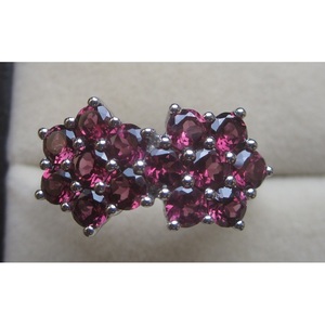 Women's Natural Garnet <b>Adjustable</b> <b>Ring</b> in 925 Sterling Silver Rose Gold Plating Stylish Oval Cut Inlay Perfect Gift Shah Gems - Product Image 1