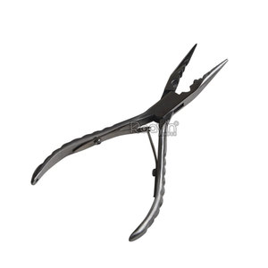 Pinza Profesional Duradera y Reutilizable de Acero Inoxidable para Extensiones de Cabello, 5.5 Pulgadas, 2 Orificios, 5mm 4mm, Herramienta para Micro Anillos de Queratina - Product Image 1