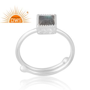 Anillo de piedras preciosas de labradorita Natural de Plata de Ley 925, joyería personalizada para mujer, regalo para ella - Product Image 1