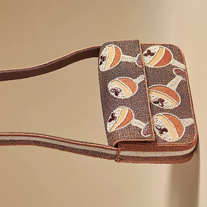 New Stylish <b>Seed</b> Beads Embroidery Classic Style Cotton Clutch Handbag for Women and Girls <b>Mixed</b> Colors Party Use - Product Image 1