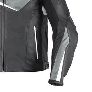Professionnel fabrique des vêtements de course de veste de moto en cuir léger et confortable avec des techniques imprimées de caractéristique de taille plus - Product Image 5
