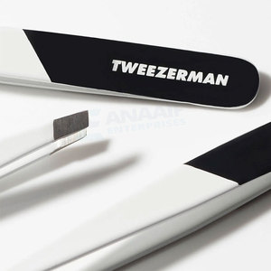High-quality Lightweight Stainless Steel Eyebrow Tweezers with <b>Safe</b> Straight Slanted Tip Beauty <b>Tool</b> Instrument - Product Image 3