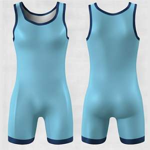 Combinaisons de lutte sans bretelles pour jeunes, design moderne, fermeture à pression, respirantes, séchage rapide, polyester et élasthanne, couleur personnalisée - Product Image 4