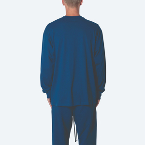 T-shirt surdimensionné anti-rides 100% coton pour homme à manches longues Boxy Fit personnalisable - Product Image 6