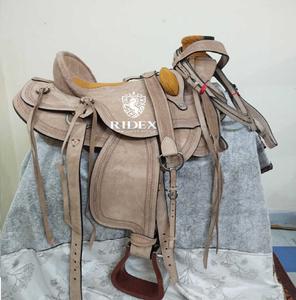 Selle occidentale anglaise de haute qualité Équipement de course de chevaux de divertissement haut de gamme en cuir indien de qualité - Product Image 2