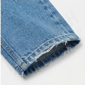 <b>Women's</b> New Summer Luxury Style <b>Baggy</b> Straight Casual <b>Jeans</b> Full Length Ripped Denim Pant Elastic Ankle Customized Color Fit - Product Image 6