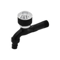 Robinet mural bibcock noir zinc kran air murah robinet double voie