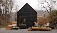 Maisonnette et cabane en bois de style scandinave moderne, inspirées des fermes, pour application en villa