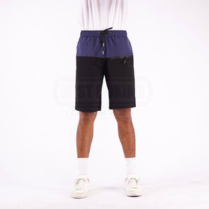 กางเกงขาสั้นลำลองสำหรับผู้ชายทรงพอดีตัวใส่สบายพร้อมเอวรูดและดีไซน์เรียบง่ายสำหรับใส่ในชีวิตประจำวัน - Product Image 1