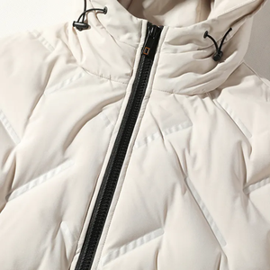 เสื้อโค้ทผ้าฝ้ายมีฮู้ดสำหรับผู้ชายเสื้อแจ็คเก็ตขนเป็ดแบบสั้นมีฮู้ดสำหรับผู้ชายใส่กลางแจ้งโลโก้ได้ตามต้องการสำหรับฤดูหนาวไซส์ใหญ่พิเศษ - Product Image 5